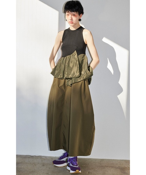 BALLOON PEPLUM LAYERED OP（ワンピース）｜OMMO（オーエムエムオー