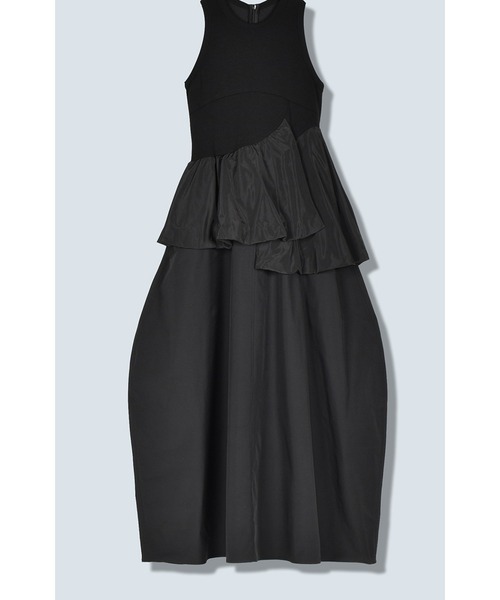 OMMO BALLOON PEPLUM LAYERED OP ワンピース 38 BALLOON PEPLUM LAYERED OP（ワンピース）｜OMMO（オーエム