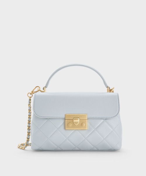 Alva アルヴァ キルトチェーンストラップトップハンドルバッグ