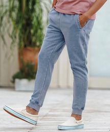 mp13513-knit denim embroidery easy pants ニットデニムイージーパンツ