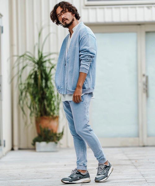 1minute 1second(ワンミニットワンセカンド)の「mp13513-knit denim embroidery easy pants ニットデニムイージーパンツ(その他パンツ・メンズ・ブルー系その他/ライトインディゴブルー・S/M/L/XL)」の9枚目の写真