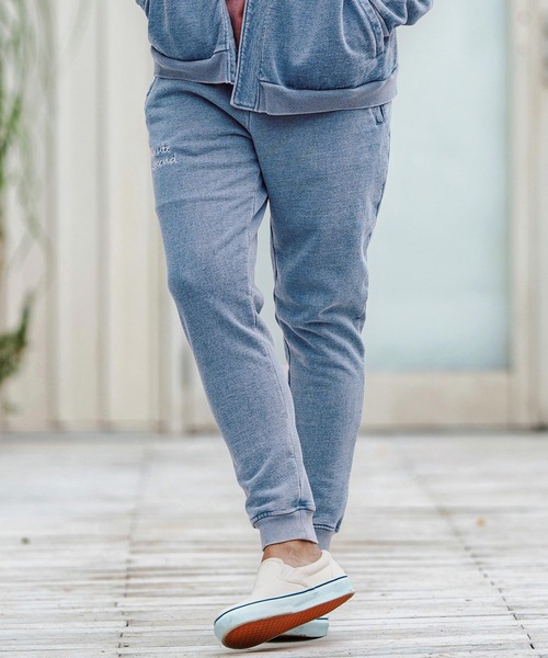 1minute 1second(ワンミニットワンセカンド)の「mp13513-knit denim embroidery easy pants ニットデニムイージーパンツ(その他パンツ・メンズ・ブルー系その他/ライトインディゴブルー・S/M/L/XL)」の10枚目の写真