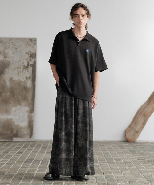 HARE(ハレ)の「フラワータグデザインポロ(HARE)(ポロシャツ・メンズ・ホワイト/グリーン/ブラック・FREE)」の6枚目の写真