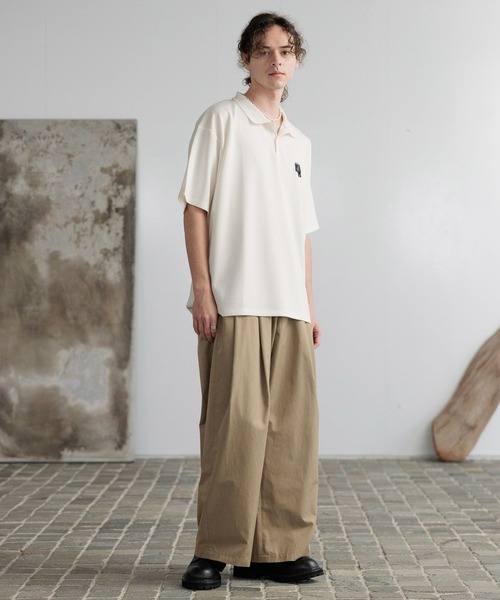 HARE(ハレ)の「フラワータグデザインポロ(HARE)(ポロシャツ・メンズ・ホワイト/グリーン/ブラック・FREE)」の7枚目の写真