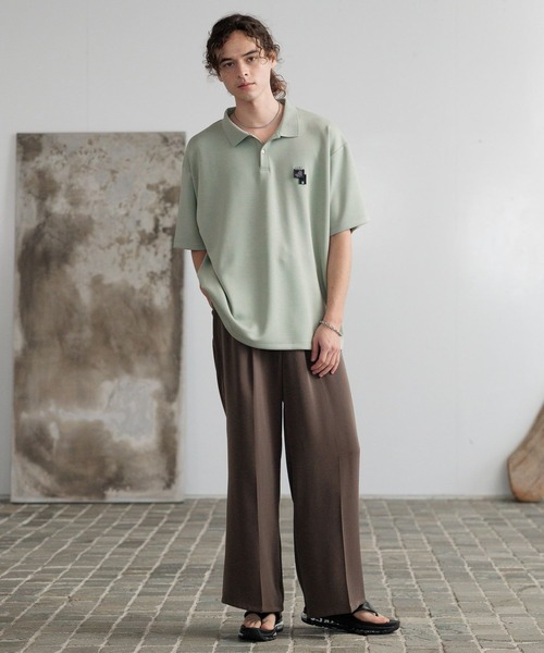 HARE(ハレ)の「フラワータグデザインポロ(HARE)(ポロシャツ・メンズ・ホワイト/グリーン/ブラック・FREE)」の12枚目の写真