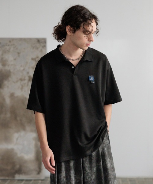 HARE(ハレ)の「フラワータグデザインポロ(HARE)(ポロシャツ・メンズ・ホワイト/グリーン/ブラック・FREE)」の13枚目の写真