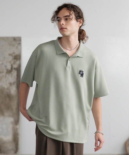 HARE(ハレ)の「フラワータグデザインポロ(HARE)(ポロシャツ・メンズ・ホワイト/グリーン/ブラック・FREE)」の16枚目の写真