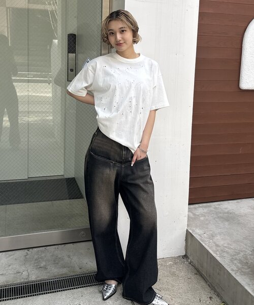 Sourcream(サワークリーム)の「【Sourcream/サワークリーム】FADEダメージリバーシブルTEE(Tシャツ/カットソー・レディース・ブラック/ホワイト/グレー・LARGE/MEDIUM)」の5枚目の写真