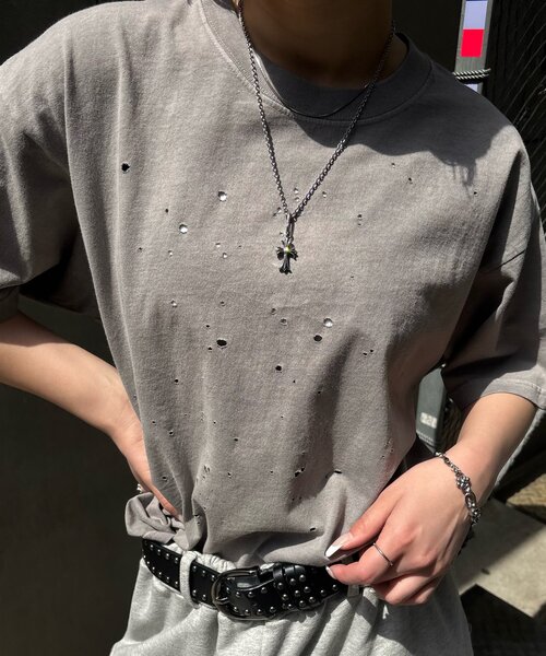 Sourcream(サワークリーム)の「【Sourcream/サワークリーム】FADEダメージリバーシブルTEE(Tシャツ/カットソー・レディース・ブラック/ホワイト/グレー・LARGE/MEDIUM)」の18枚目の写真