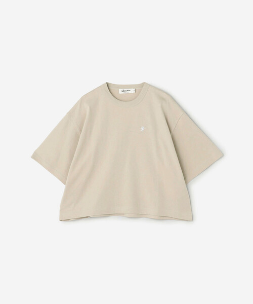 GYMPHLEX（ジムフレックス）の「Gymphlex | コットン ショートTシャツ WOMEN（Tシャツ/カットソー・レディース・ホワイト/グレイッシュベージュ・14）」の4枚目の写真