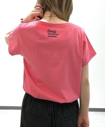 Q | バックネックレタードT(Tシャツ/カットソー)