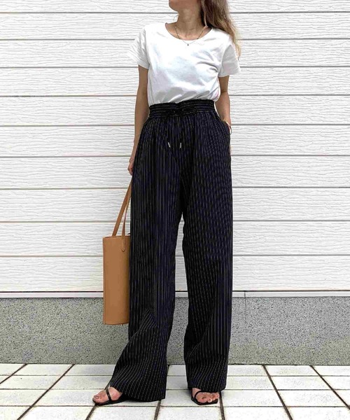 Q(キュー)の「バックネックレタードT(Tシャツ/カットソー・レディース・ピンク系/アイボリー/ブラック系・MEDIUM)」の21枚目の写真