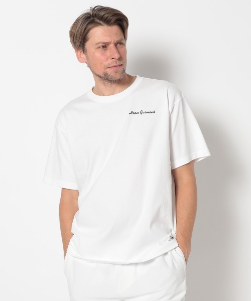 HORN GARMENT（ホーンガーメント）の「KinshasaTee | MEN and WOMEN（Tシャツ/カットソー・メンズ・グレー/ホワイト・42/48）」の2枚目の写真