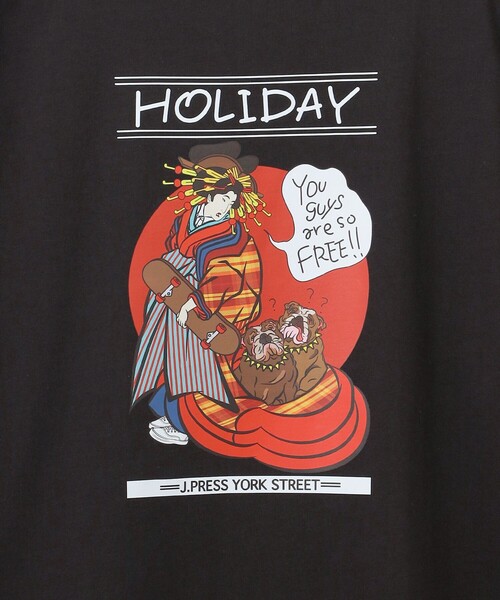 J.PRESS YORK STREET（ジェイプレスヨークストリート）の「【UNISEX】【NAO YSHIHARAコラボ】MAIKO グラフィック Tシャツ（Tシャツ/カットソー・メンズ・ホワイト系/ブラック系・SMALL/MEDIUM/LARGE）」の12枚目の写真