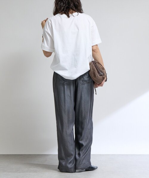 RIVE DROITE（リヴドロワ）の「【セットアップ可】ドレーピーデニムワイドパンツ（その他パンツ・レディース・サックスブルー/ブラック・36/38）」の6枚目の写真