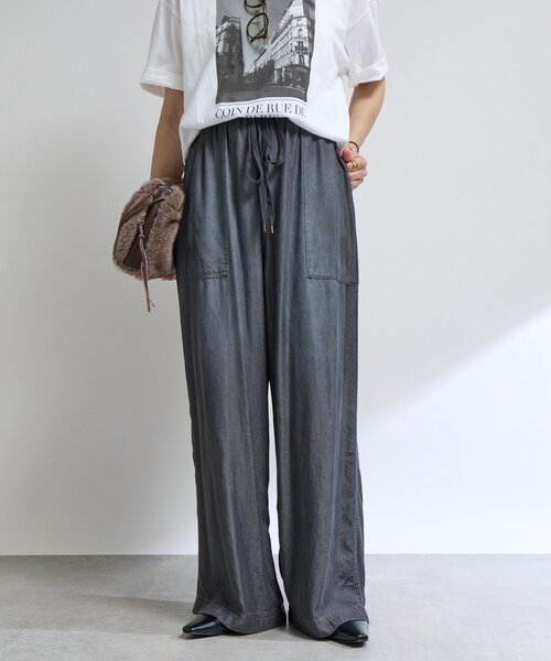 RIVE DROITE（リヴドロワ）の「【セットアップ可】ドレーピーデニムワイドパンツ（その他パンツ・レディース・サックスブルー/ブラック・36/38）」の7枚目の写真