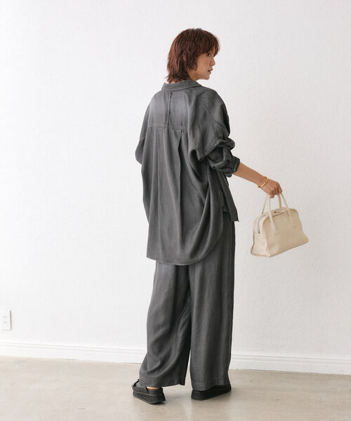 RIVE DROITE（リヴドロワ）の「【セットアップ可】ドレーピーデニムワイドパンツ（その他パンツ・レディース・サックスブルー/ブラック・36/38）」の13枚目の写真