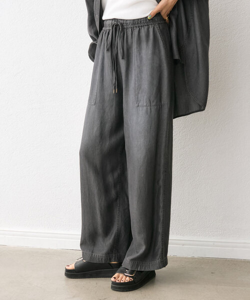 RIVE DROITE（リヴドロワ）の「【セットアップ可】ドレーピーデニムワイドパンツ（その他パンツ・レディース・サックスブルー/ブラック・36/38）」の15枚目の写真