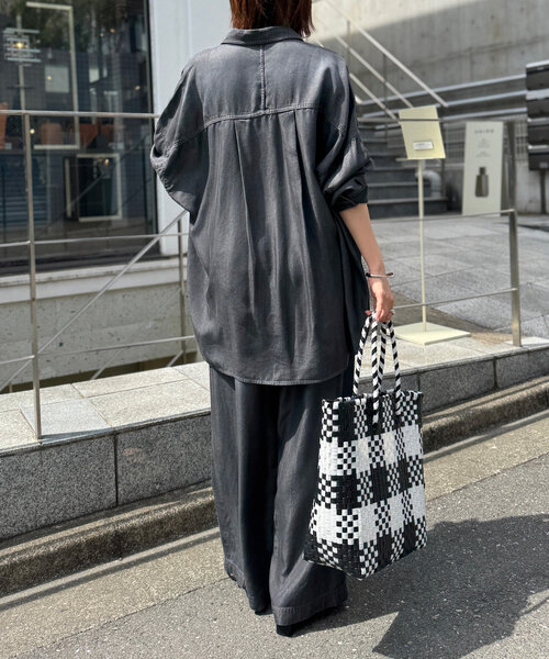 RIVE DROITE（リヴドロワ）の「【セットアップ可】ドレーピーデニムワイドパンツ（その他パンツ・レディース・サックスブルー/ブラック・36/38）」の20枚目の写真