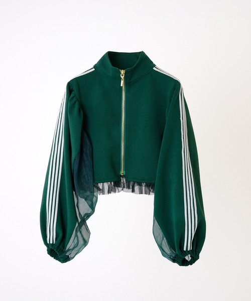 Side Line Sheer Cropped Blouson/サイドラインシアークロップド