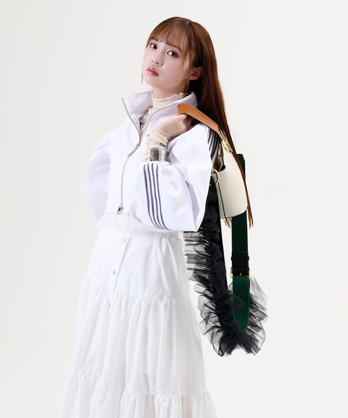 サイドラインシアークロップドブルゾン（クロップド丈×美