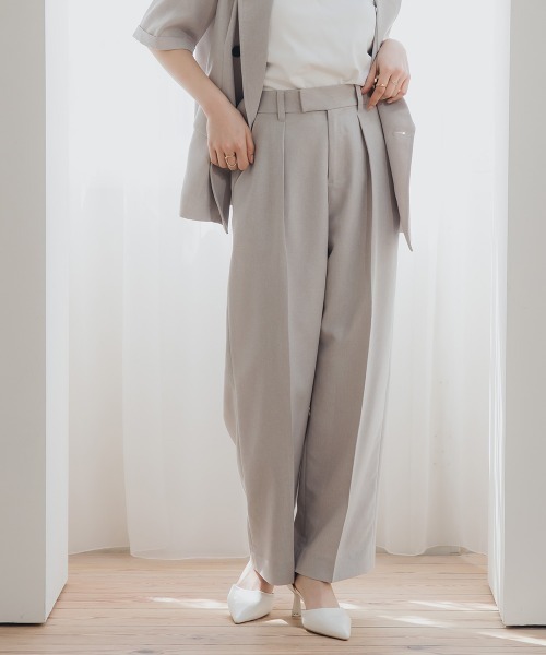 パンツ 1436 W-3729A カラー後ろZIPボーイフレンドパンツ | カジュアル