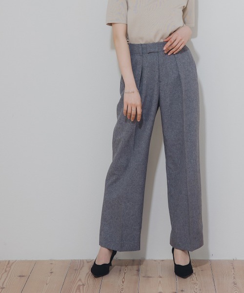 パンツ poohshiesty セール】《WEB限定》《スタイルアップ効果抜群！》タックワイド