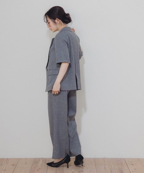 Petitjo（プッチージョ）の「小さいサイズ　麻調インタックワイドパンツ　低身長さん・小柄女性（その他パンツ・レディース・グレー/ベージュ・PS/PM/PL/PSS）」の16枚目の写真