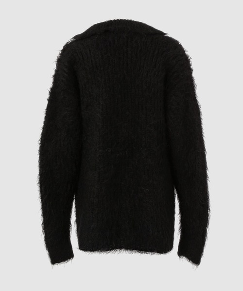 TAN(タン)の「MOHAIR ALPACA OPEN COLLAR TOP(ニット/セーター・レディース・ブラック/その他・FREE)」の3枚目の写真