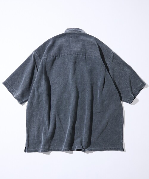 NAUTICA(ノーティカ)の「NAUTICA/ノーティカ ワイドシルエット フェード加工 オープンカラーシャツ ショートスリーブ(シャツ/ブラウス・メンズ・チャコールグレー/ネイビー・MEDIUM/LARGE/X-LARGE)」の10枚目の写真