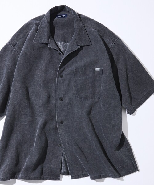 NAUTICA(ノーティカ)の「NAUTICA/ノーティカ ワイドシルエット フェード加工 オープンカラーシャツ ショートスリーブ(シャツ/ブラウス・メンズ・チャコールグレー/ネイビー・MEDIUM/LARGE/X-LARGE)」の12枚目の写真