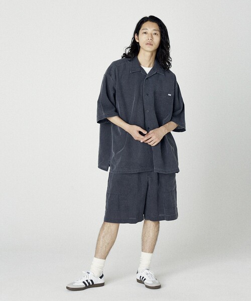 NAUTICA(ノーティカ)の「NAUTICA/ノーティカ ワイドシルエット フェード加工 オープンカラーシャツ ショートスリーブ(シャツ/ブラウス・メンズ・チャコールグレー/ネイビー・MEDIUM/LARGE/X-LARGE)」の14枚目の写真