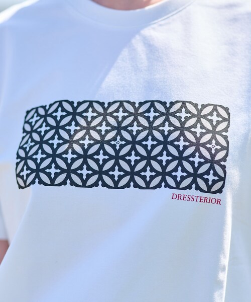 tシャツ 「接触冷感/UVカット」バックブリーズテックオーバーラップサークルプリントTシャツ レディース セール】【接触冷感/UVカット】バックブリーズテックオーバー