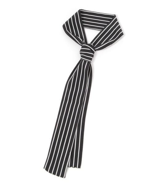 PAGEBOY(ページボーイ)の「【WEB限定】ストライプボウタイ(ストール/ショール・レディース・ブラック・FREE)」の5枚目の写真