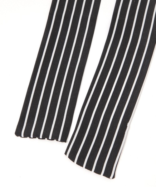 PAGEBOY(ページボーイ)の「【WEB限定】ストライプボウタイ(ストール/ショール・レディース・ブラック・FREE)」の4枚目の写真