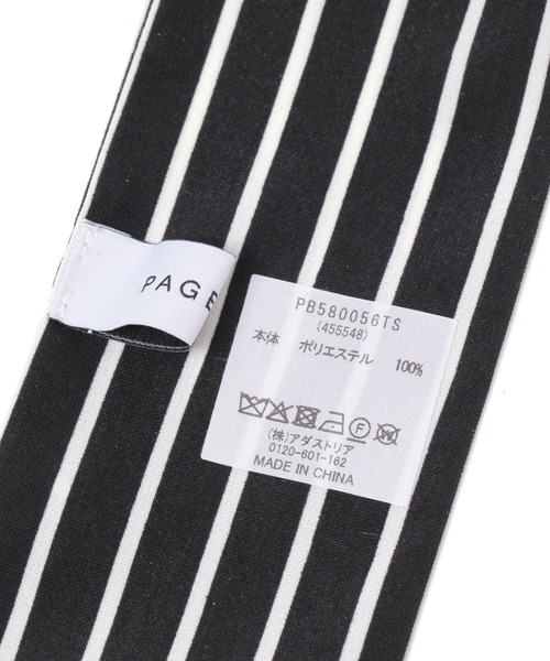 PAGEBOY(ページボーイ)の「【WEB限定】ストライプボウタイ(ストール/ショール・レディース・ブラック・FREE)」の3枚目の写真