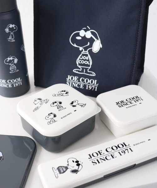 PEANUTS(ピーナッツ)の「〈PEANUTS/ピーナッツ〉 スヌーピー JOE COOL SEALED LUNCH BOX SET 3P/ランチボックス シール容器 3個セット(お弁当箱・レディース・ホワイト×ブラック・ONE SIZE)」の4枚目の写真