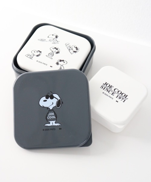 PEANUTS(ピーナッツ)の「〈PEANUTS/ピーナッツ〉 スヌーピー JOE COOL SEALED LUNCH BOX SET 3P/ランチボックス シール容器 3個セット(お弁当箱・レディース・ホワイト×ブラック・ONE SIZE)」の7枚目の写真