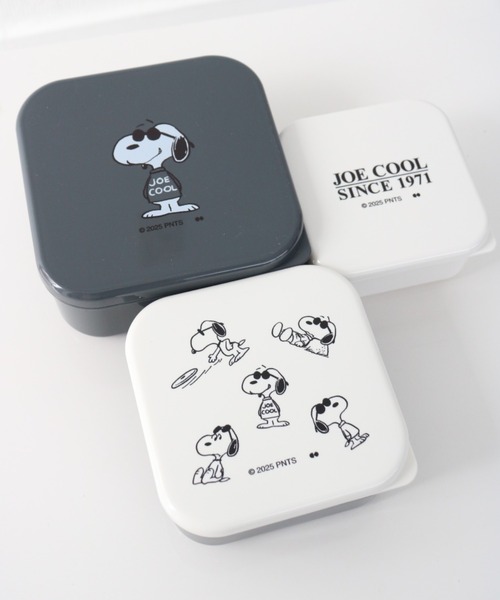 PEANUTS(ピーナッツ)の「〈PEANUTS/ピーナッツ〉 スヌーピー JOE COOL SEALED LUNCH BOX SET 3P/ランチボックス シール容器 3個セット(お弁当箱・レディース・ホワイト×ブラック・ONE SIZE)」の8枚目の写真