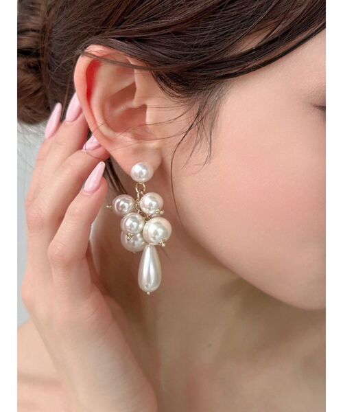 RESEXXY（リゼクシー）の「メニーパールピアス（ピアス（両耳用）・レディース・シルバー/ゴールド・FREE）」の2枚目の写真