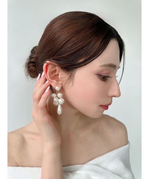 RESEXXY（リゼクシー）の「メニーパールピアス（ピアス（両耳用）・レディース・シルバー/ゴールド・FREE）」の4枚目の写真