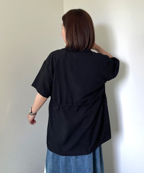 CRB(シーアールビー)の「半袖テーラージャケット(テーラードジャケット・レディース・ブラック/ベージュ/オフホワイト/チャコール/ブラウン・F)」の11枚目の写真
