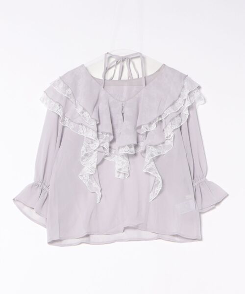 レースフリルブラウス（シャツ/ブラウス）｜apres jour（アプレ