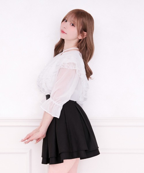 レースフリルブラウス（シャツ/ブラウス）｜apres jour（アプレ