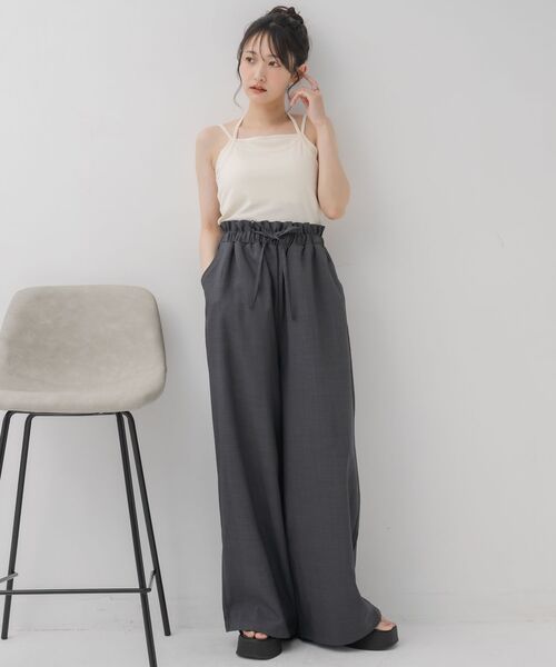 RETRO GIRL（レトロガール）の「レイヤードカップ付キャミ（キャミソール・レディース・イエロー/ナチュラル/ブラック・FREE）」の4枚目の写真