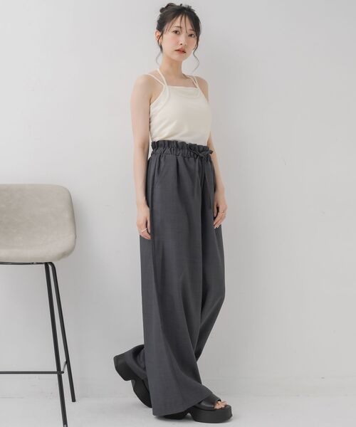 RETRO GIRL（レトロガール）の「レイヤードカップ付キャミ（キャミソール・レディース・イエロー/ナチュラル/ブラック・FREE）」の5枚目の写真