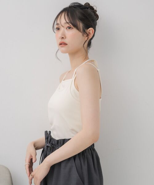 RETRO GIRL（レトロガール）の「レイヤードカップ付キャミ（キャミソール・レディース・イエロー/ナチュラル/ブラック・FREE）」の10枚目の写真