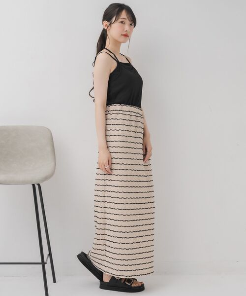 RETRO GIRL（レトロガール）の「レイヤードカップ付キャミ（キャミソール・レディース・イエロー/ナチュラル/ブラック・FREE）」の13枚目の写真