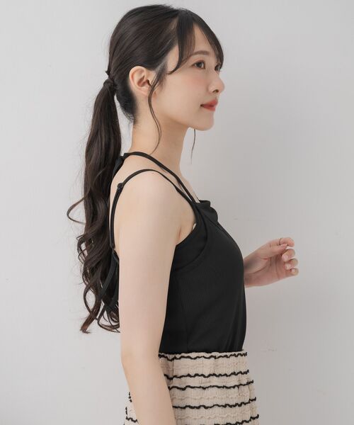 RETRO GIRL（レトロガール）の「レイヤードカップ付キャミ（キャミソール・レディース・イエロー/ナチュラル/ブラック・FREE）」の17枚目の写真