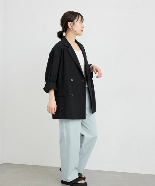 JOURNAL STANDARD（ジャーナルスタンダード）の「《追加4》【撥水/接触冷感/洗える/UVカット】リネンナイロンストレッチワイドパンツ（その他パンツ・レディース・ブラック/サックスブルー/ブラウン/ベージュ系その他・34/36/38/40）」の6枚目の写真